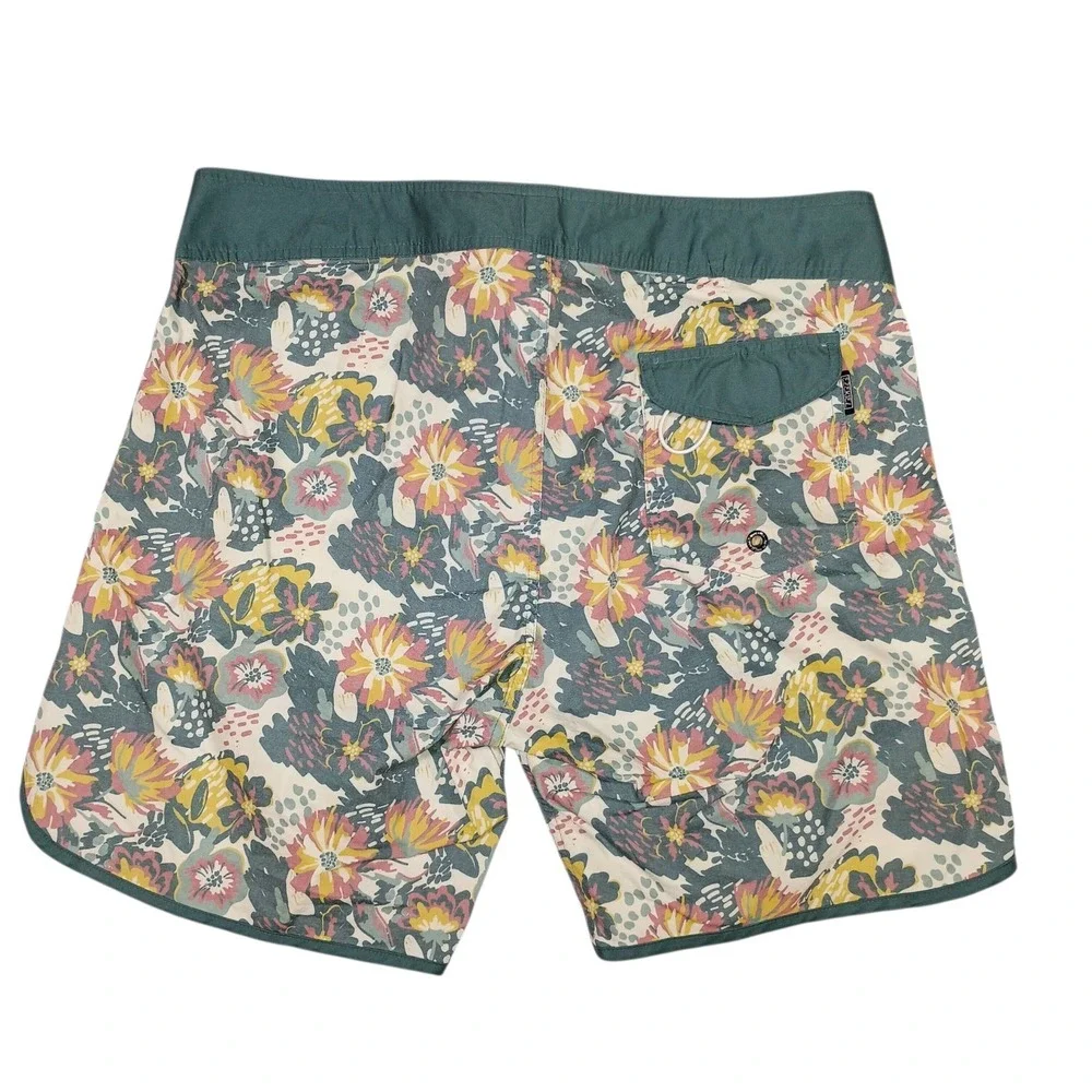 Ezekiel Shorts Mens 38 Multicolor Swim Trunks Floral Drawstring‎ Surf Tropical